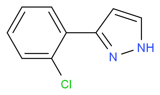 3-(2-chlorophenyl)-1H-pyrazole_分子结构_CAS_59843-55-9