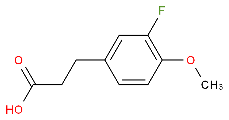 3-(3-fluoro-4-methoxyphenyl)propanoic acid_分子结构_CAS_69888-90-0)