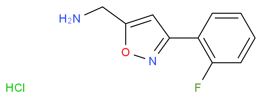 [3-(2-fluorophenyl)-1,2-oxazol-5-yl]methanamine hydrochloride_分子结构_CAS_1187928-55-7