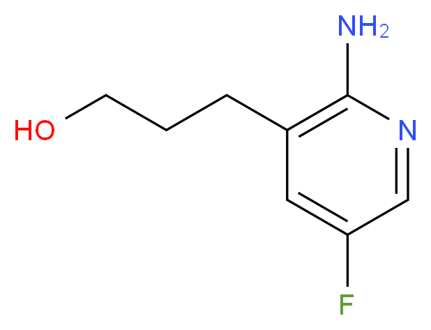 3-(2-Amino-5-fluoropyridin-3-yl)propan-1-ol_分子结构_CAS_)