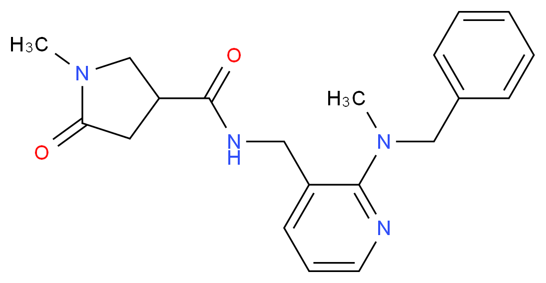 N-({2-[benzyl(methyl)amino]pyridin-3-yl}methyl)-1-methyl-5-oxopyrrolidine-3-carboxamide_分子结构_CAS_)