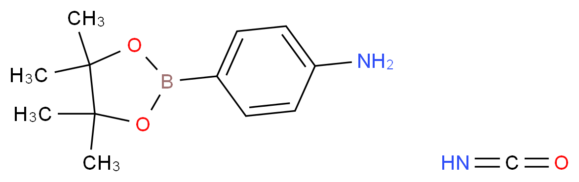 4-(tetramethyl-1,3,2-dioxaborolan-2-yl)aniline; carboximidoyloxidane_分子结构_CAS_877134-77-5