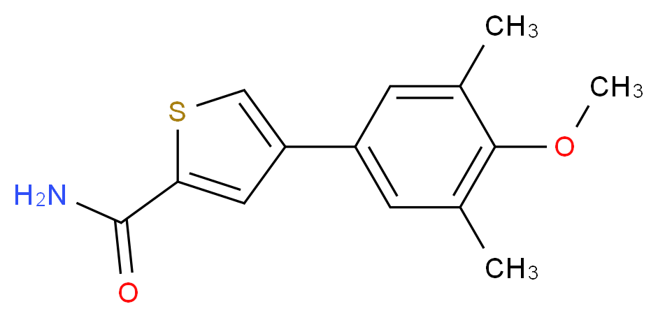 4-(4-methoxy-3,5-dimethylphenyl)thiophene-2-carboxamide_分子结构_CAS_)