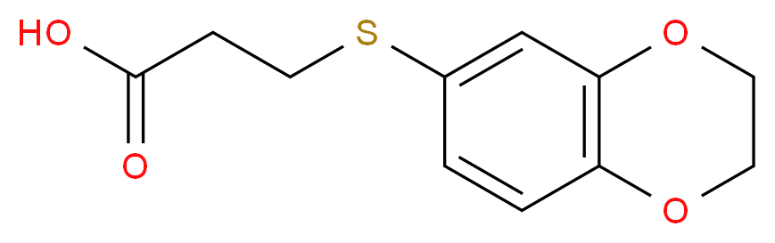 3-(2,3-dihydro-1,4-benzodioxin-6-ylsulfanyl)propanoic acid_分子结构_CAS_915921-00-5