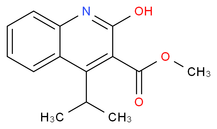 methyl 2-hydroxy-4-(propan-2-yl)quinoline-3-carboxylate_分子结构_CAS_672310-22-4