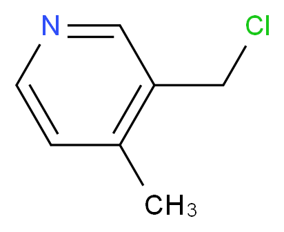 3-(chloromethyl)-4-methylpyridine_分子结构_CAS_45658-41-1