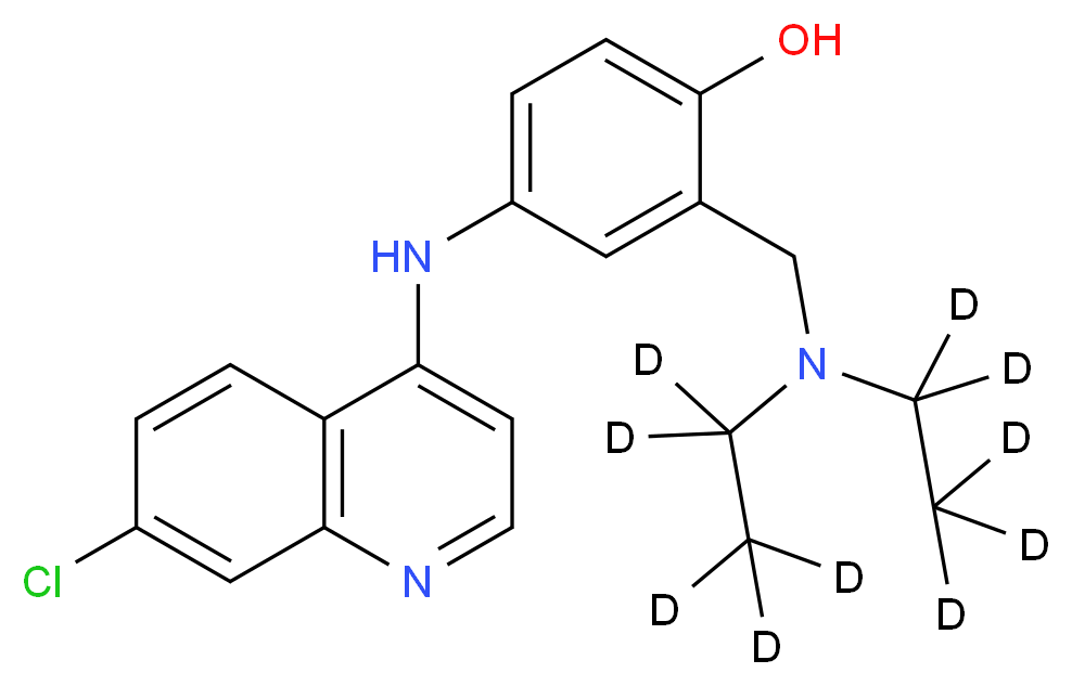 Amodiaquine-d10_分子结构_CAS_1189449-70-4)