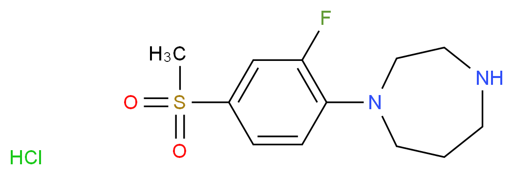 1-[2-Fluoro-4-(methylsulphonyl)phenyl]homopiperazine hydrochloride_分子结构_CAS_)