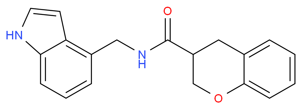 N-(1H-indol-4-ylmethyl)chromane-3-carboxamide_分子结构_CAS_)