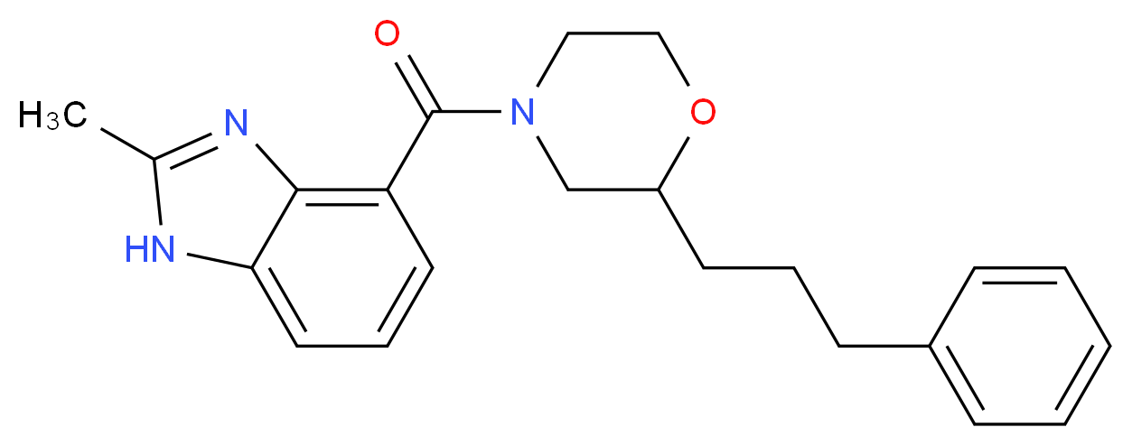 2-methyl-4-{[2-(3-phenylpropyl)-4-morpholinyl]carbonyl}-1H-benzimidazole_分子结构_CAS_)
