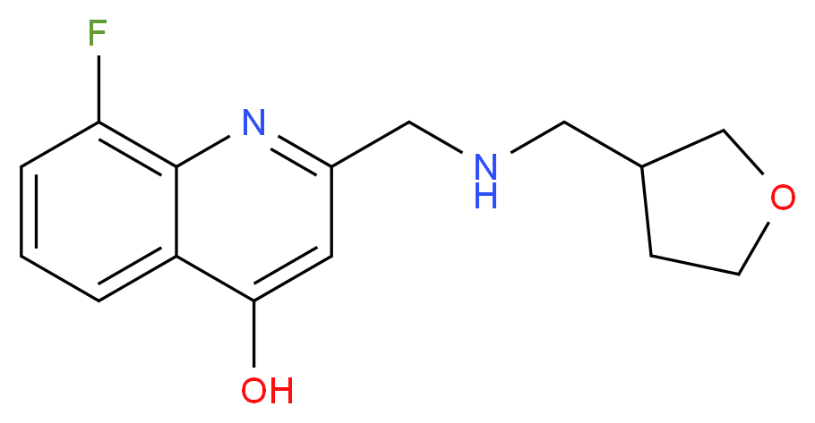 8-fluoro-2-{[(tetrahydrofuran-3-ylmethyl)amino]methyl}quinolin-4-ol_分子结构_CAS_)