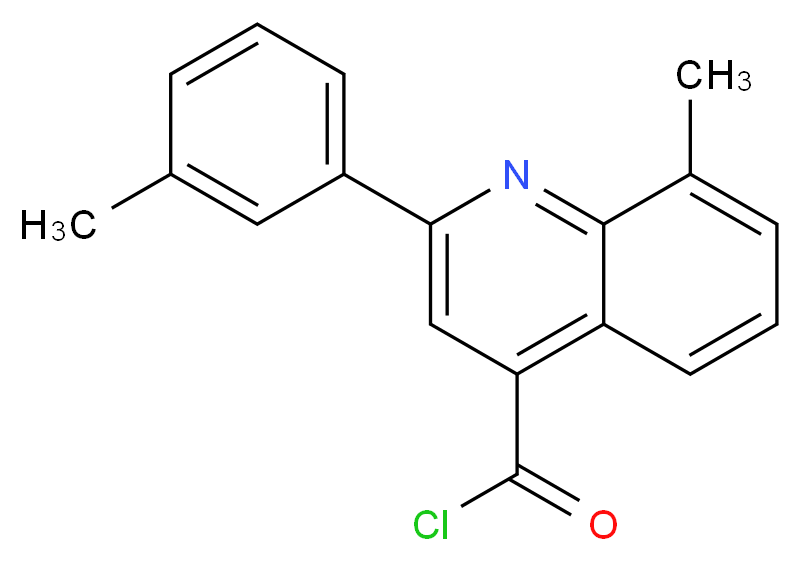 8-Methyl-2-(3-methylphenyl)quinoline-4-carbonyl chloride_分子结构_CAS_)