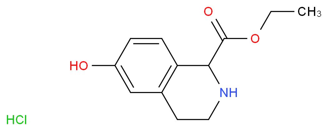 ethyl 6-hydroxy-1,2,3,4-tetrahydroisoquinoline-1-carboxylate hydrochloride_分子结构_CAS_128073-50-7