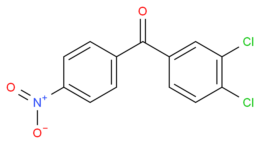 (3,4-dichlorophenyl)(4-nitrophenyl)methanone_分子结构_CAS_26189-47-9