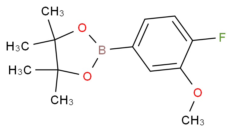 2-(4-fluoro-3-methoxyphenyl)-4,4,5,5-tetramethyl-1,3,2-dioxaborolane_分子结构_CAS_425378-85-4