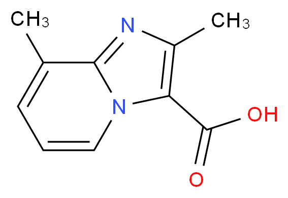 2,8-二甲基咪唑(1,2-a)吡啶-3-羧酸_分子结构_CAS_874605-59-1)