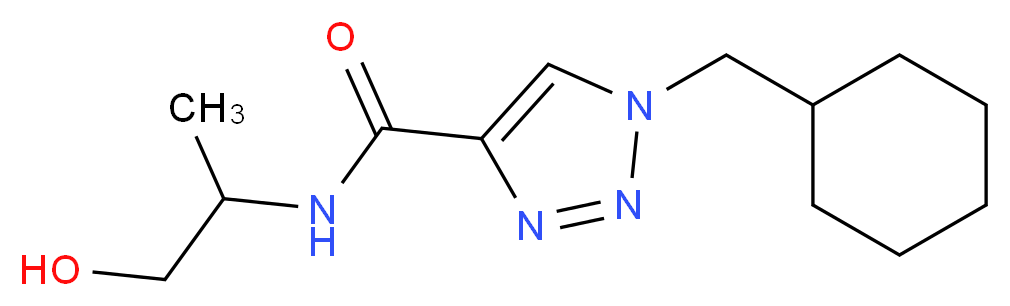 1-(cyclohexylmethyl)-N-(2-hydroxy-1-methylethyl)-1H-1,2,3-triazole-4-carboxamide_分子结构_CAS_)
