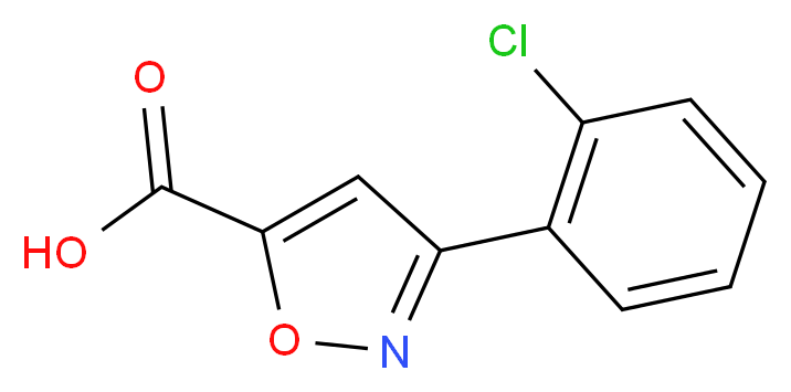 3-(2-Chlorophenyl)isoxazole-5-carboxylic acid_分子结构_CAS_338982-12-0)