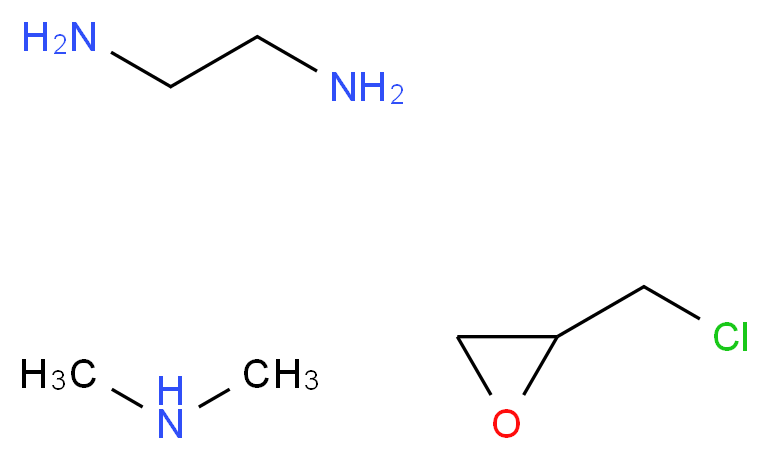 2-(chloromethyl)oxirane; dimethylamine; ethane-1,2-diamine_分子结构_CAS_42751-79-1