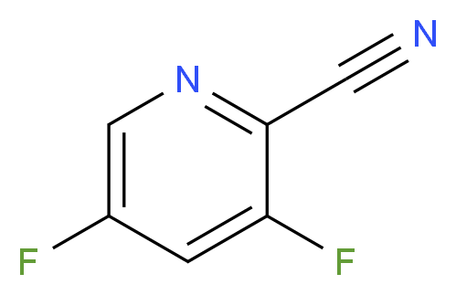 2-Cyano-3,5-difluoropyridine_分子结构_CAS_298709-29-2)