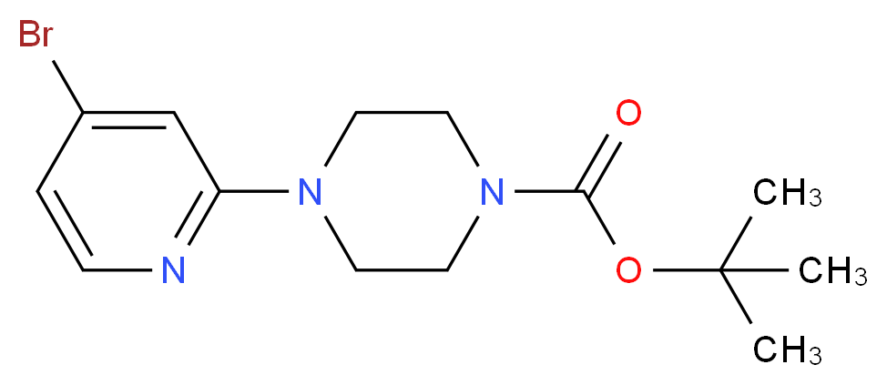 tert-Butyl 4-(4-bromopyridin-2-yl)piperazine-1-carboxylate_分子结构_CAS_1197294-80-6)