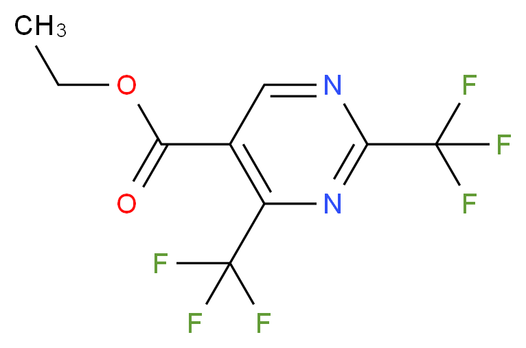 ethyl 2,4-bis(trifluoromethyl)pyrimidine-5-carboxylate_分子结构_CAS_188781-15-9