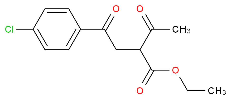 ethyl 2-acetyl-4-(4-chlorophenyl)-4-oxobutanoate_分子结构_CAS_111787-82-7