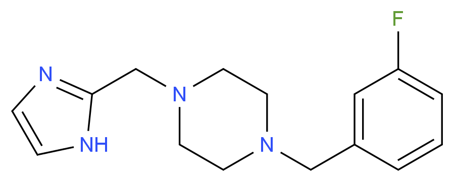 1-(3-fluorobenzyl)-4-(1H-imidazol-2-ylmethyl)piperazine_分子结构_CAS_)