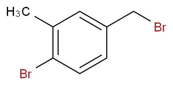 1-bromo-4-(bromomethyl)-2-methylbenzene_分子结构_CAS_27561-51-9