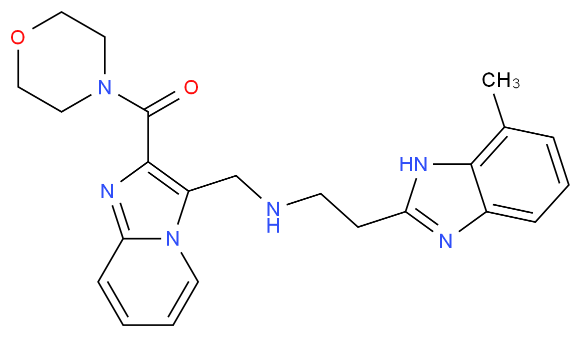2-(7-methyl-1H-benzimidazol-2-yl)-N-{[2-(4-morpholinylcarbonyl)imidazo[1,2-a]pyridin-3-yl]methyl}ethanamine_分子结构_CAS_)