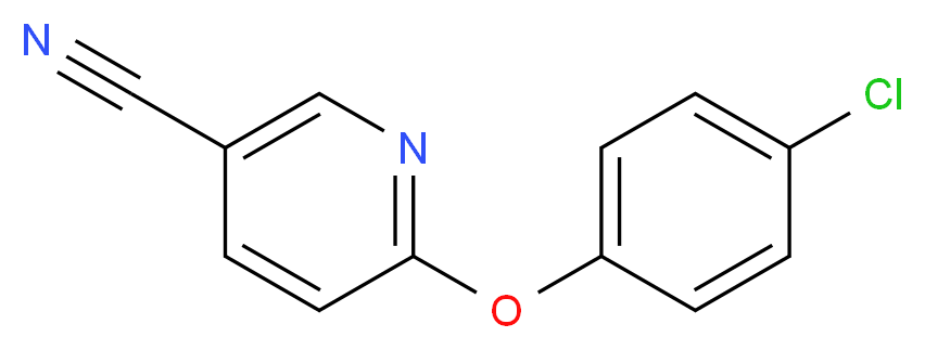 6-(4-Chlorophenoxy)nicotinonitrile_分子结构_CAS_99902-70-2)