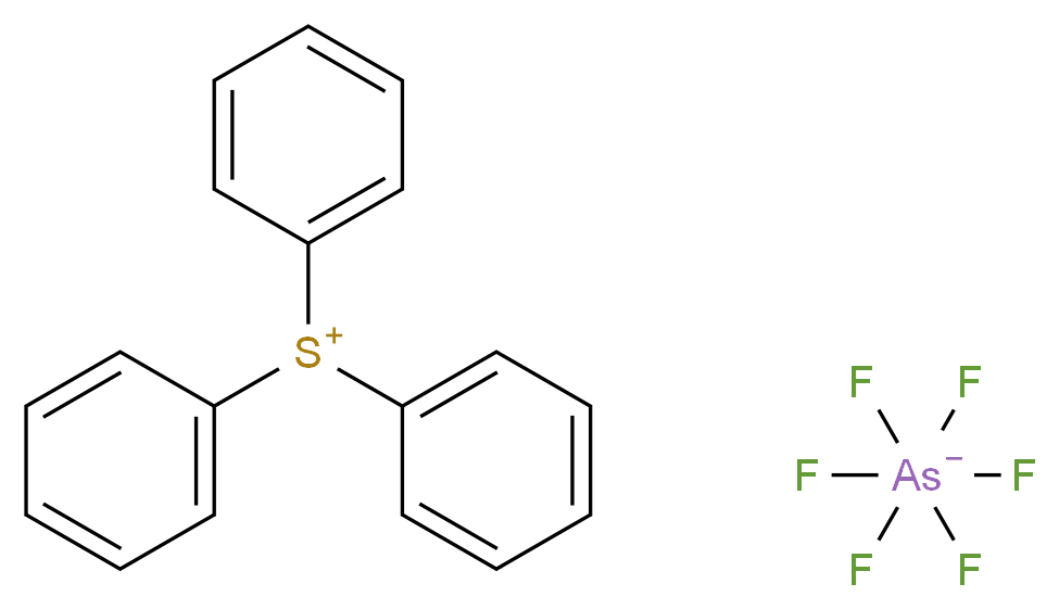 hexafluoro-λ<sup>5</sup>-arsanuide; triphenylsulfanium_分子结构_CAS_57900-42-2