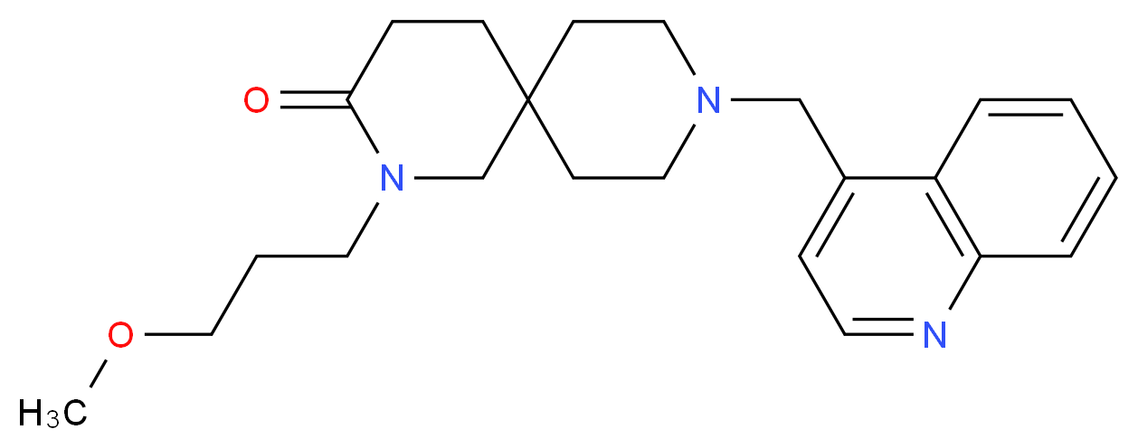 2-(3-methoxypropyl)-9-(quinolin-4-ylmethyl)-2,9-diazaspiro[5.5]undecan-3-one_分子结构_CAS_)