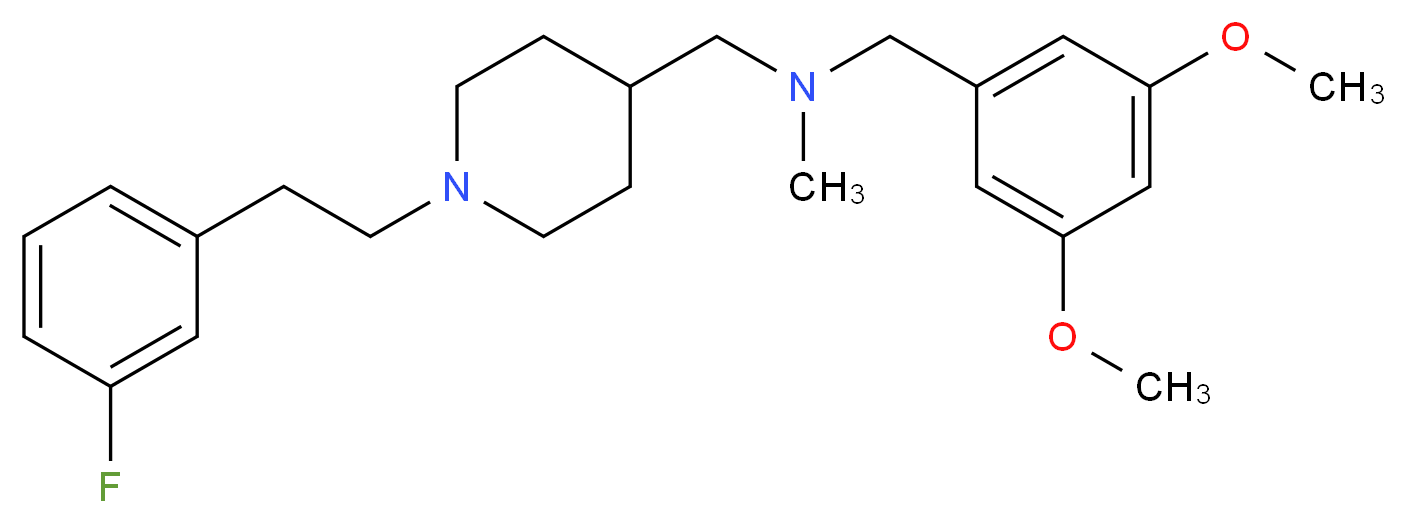 (3,5-dimethoxybenzyl)({1-[2-(3-fluorophenyl)ethyl]-4-piperidinyl}methyl)methylamine_分子结构_CAS_)