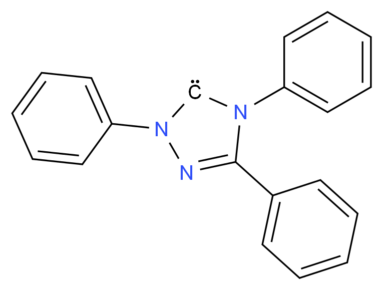 1,3,4-triphenyl-4,5-dihydro-1h-1,2,4-triazol-5-ylidene_分子结构_CAS_166773-08-6)