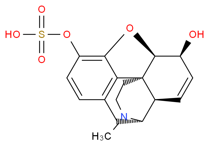 Morphine 3-Sulfate_分子结构_CAS_35764-55-7)