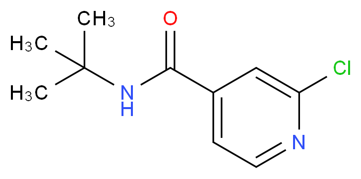 N-tert-butyl-2-chloropyridine-4-carboxamide_分子结构_CAS_588694-28-4