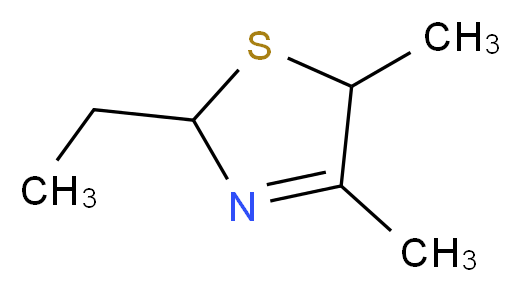 2-乙基-4,5-二甲基--3-噻唑啉, 顺式 + 反式_分子结构_CAS_76788-46-0)