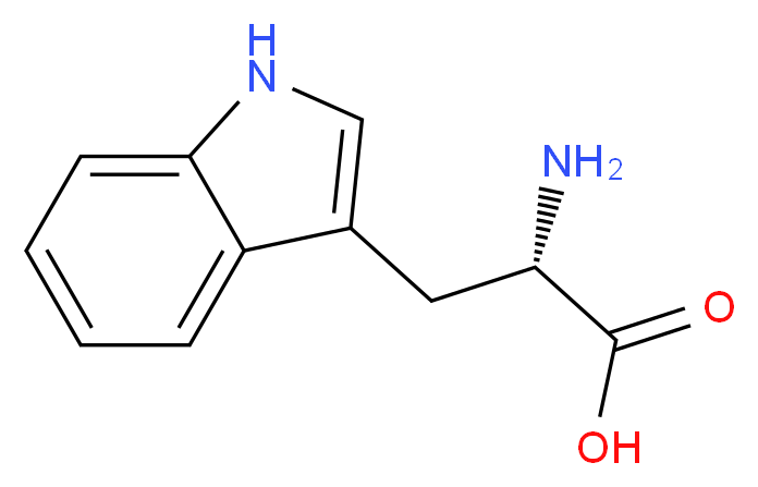 (S)-2-amino-3-(1H-indol-3-yl)propanoic acid_分子结构_CAS_)