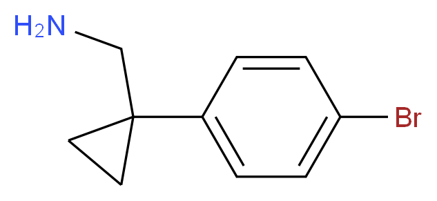 [1-(4-bromophenyl)cyclopropyl]methanamine_分子结构_CAS_771583-34-7