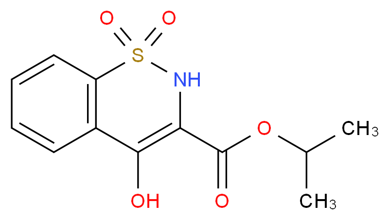 propan-2-yl 4-hydroxy-1,1-dioxo-2H-1λ<sup>6</sup>,2-benzothiazine-3-carboxylate_分子结构_CAS_76508-35-5