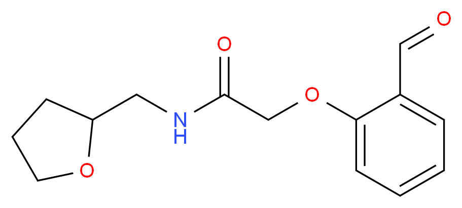 2-(2-formylphenoxy)-N-(tetrahydro-2-furanylmethyl)acetamide_分子结构_CAS_915923-40-9)