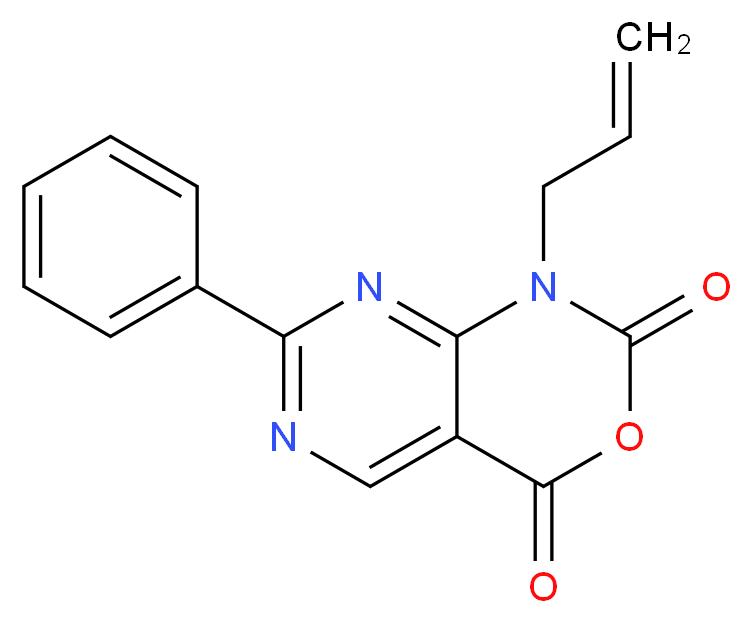 7-phenyl-1-(prop-2-en-1-yl)-1H,2H,4H-pyrimido[4,5-d][1,3]oxazine-2,4-dione_分子结构_CAS_76360-66-2