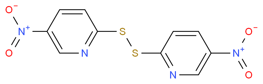 2,2'-DITHIO-bis-(5-NITROPYRIDINE)_分子结构_CAS_2127-10-8)