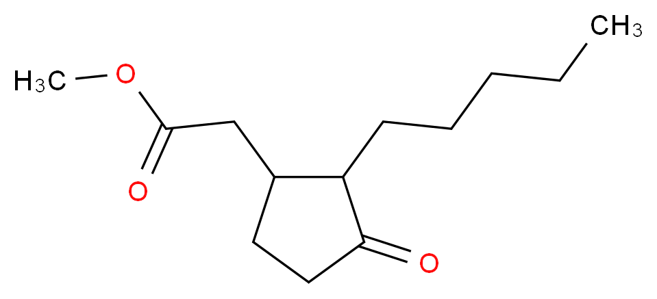 methyl 2-(3-oxo-2-pentylcyclopentyl)acetate_分子结构_CAS_24851-98-7