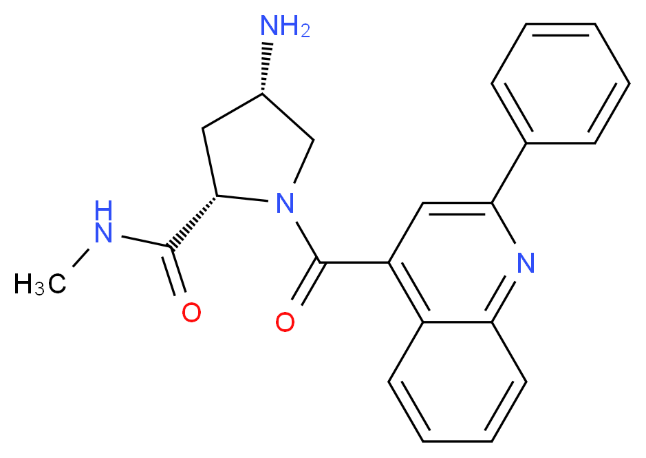 (2S,4S)-4-amino-N-methyl-1-[(2-phenylquinolin-4-yl)carbonyl]pyrrolidine-2-carboxamide_分子结构_CAS_)