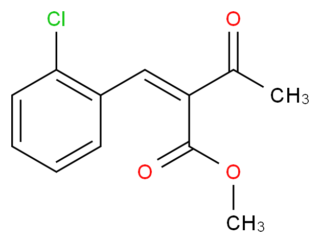 (Z)-methyl 2-(2-chlorobenzylidene)-3-oxobutanoate_分子结构_CAS_67593-46-8)