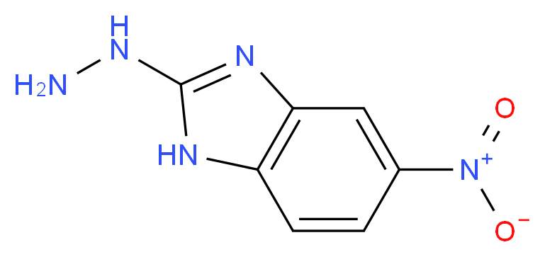 2-hydrazinyl-5-nitro-1H-1,3-benzodiazole_分子结构_CAS_91467-48-0