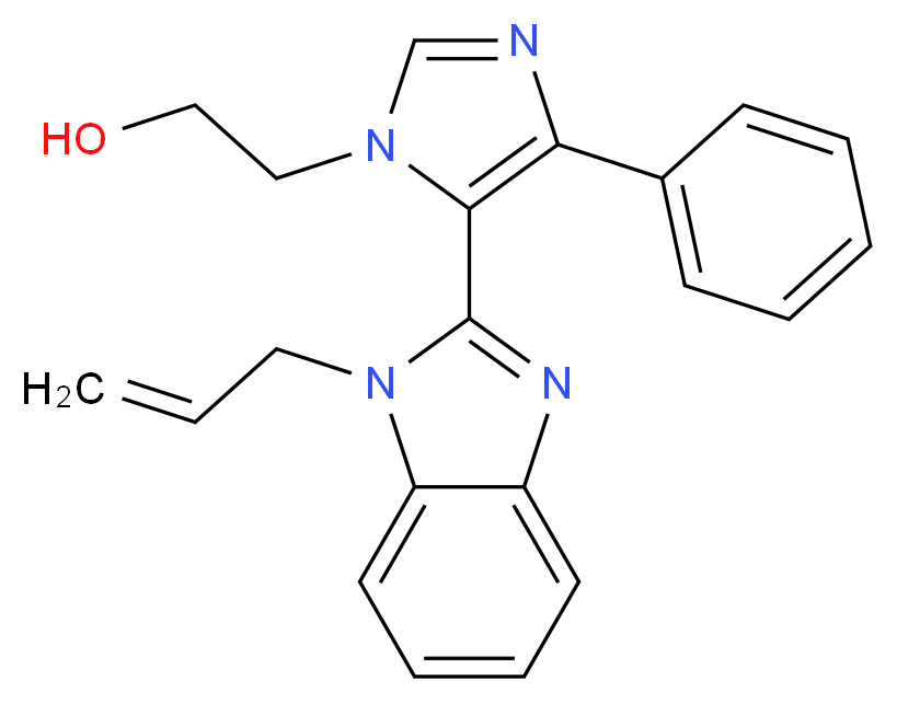 2-[5-(1-allyl-1H-benzimidazol-2-yl)-4-phenyl-1H-imidazol-1-yl]ethanol_分子结构_CAS_)
