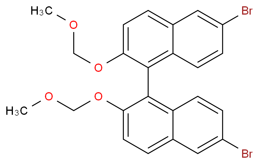 (S)-(-)-6,6′-二溴-2,2′-双(甲氧基甲氧基)-1,1′-联萘_分子结构_CAS_211560-97-3)